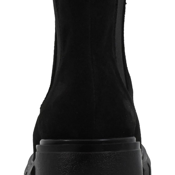 Steve Madden Howler Black Chunky Ankle Booties - Picture 3 of 10